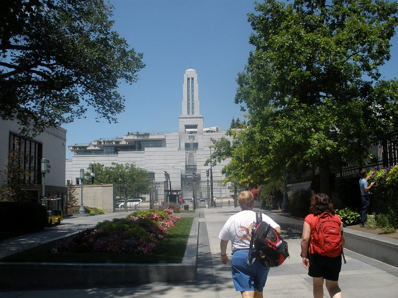 Trip (37).JPG - Ken and Sharon walking towards The Church of Jesus Christ of Latter-Day Saints Conference Center